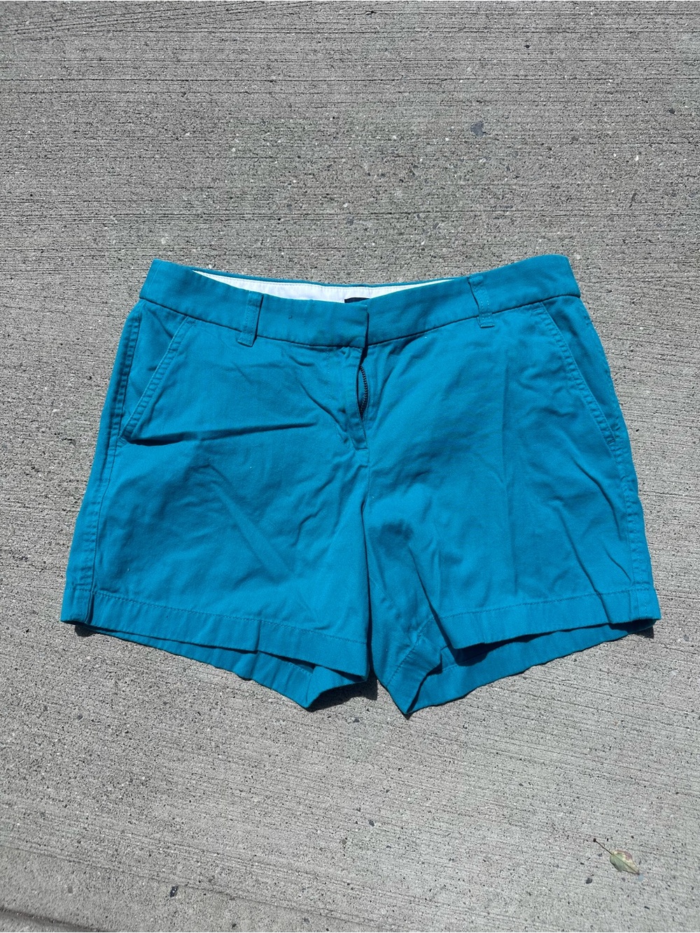 J. Crew Teal Cotton Blend Bermuda Shorts